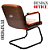 Cadeira Design Office Eames Signature Interlocutor Black - Capa em Madeira - Vermelho Telha - Imagem 5