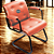 Cadeira Design Office Eames Signature Interlocutor Black - Capa em Madeira - Vermelho Telha - Imagem 2