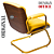 Cadeira Design Office Eames Signature Interlocutor Dourada - Capa em Madeira - Amarelo - Imagem 6