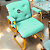 Cadeira Design Office Eames Signature Interlocutor Dourada - Capa em Madeira - Verde Água - Imagem 2