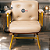 Cadeira Design Office Eames Signature Interlocutor Dourada - Capa em Madeira - Bege - Imagem 1