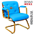 Cadeira Design Office Eames Signature Interlocutor Dourada - Capa em Madeira - Azul Bebê - Imagem 7