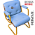 Cadeira Design Office Eames Signature Interlocutor Dourada - Capa em Madeira - Azul Bebê - Imagem 5