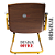 Cadeira Design Office Eames Signature Interlocutor Dourada - Capa em Madeira - Branco - Imagem 5