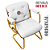 Cadeira Design Office Eames Signature Interlocutor Dourada - Capa em Madeira - Branco - Imagem 8