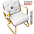Cadeira Design Office Eames Signature Interlocutor Dourada - Capa em Madeira - Branco - Imagem 6