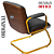 Cadeira Design Office Eames Signature Interlocutor Dourada - Capa em Madeira - Marrom Café - Imagem 5