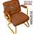 Cadeira Design Office Eames Signature Interlocutor Dourada - Capa em Madeira - Caramelo - Imagem 8