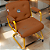 Cadeira Design Office Eames Signature Interlocutor Dourada - Capa em Madeira - Caramelo - Imagem 2
