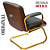 Cadeira Design Office Eames Signature Interlocutor Dourada - Capa em Madeira - Cinza Escuro - Imagem 3