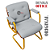 Cadeira Design Office Eames Signature Interlocutor Dourada - Capa em Madeira - Cinza Claro - Imagem 5