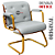 Cadeira Design Office Eames Signature Interlocutor Dourada - Capa em Madeira - Cinza Claro - Imagem 9