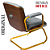 Cadeira Design Office Eames Signature Interlocutor Dourada - Capa em Madeira - Cinza Claro - Imagem 7