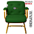 Cadeira Design Office Eames Signature Interlocutor Dourada - Capa em Madeira - Verde Escuro - Imagem 9