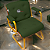 Cadeira Design Office Eames Signature Interlocutor Dourada - Capa em Madeira - Verde Escuro - Imagem 2