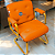 Cadeira Design Office Eames Signature Interlocutor Dourada - Capa em Madeira - Laranja - Imagem 2