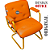 Cadeira Design Office Eames Signature Interlocutor Dourada - Capa em Madeira - Laranja - Imagem 5