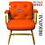 Cadeira Design Office Eames Signature Interlocutor Dourada - Capa em Madeira - Laranja - Imagem 7