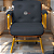 Cadeira Design Office Eames Signature Interlocutor Dourada - Capa em Madeira - Azul Marinho - Imagem 1
