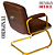 Cadeira Design Office Eames Signature Interlocutor Dourada - Capa em Madeira - Marrom - Imagem 8