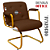 Cadeira Design Office Eames Signature Interlocutor Dourada - Capa em Madeira - Marrom - Imagem 6