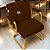 Cadeira Design Office Eames Signature Interlocutor Dourada - Capa em Madeira - Marrom - Imagem 2