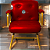Cadeira Design Office Eames Signature Interlocutor Dourada - Capa em Madeira - Vermelho - Imagem 1