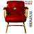 Cadeira Design Office Eames Signature Interlocutor Dourada - Capa em Madeira - Vermelho - Imagem 5