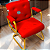 Cadeira Design Office Eames Signature Interlocutor Dourada - Capa em Madeira - Vermelho - Imagem 2