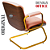 Cadeira Design Office Eames Signature Interlocutor Dourada - Capa em Madeira - Vermelho Telha - Imagem 8