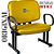 Cadeira que suporta até 300kg para Obesos Super Reforçada – Ideal para atendimento ao público em Clínicas, Hospitais, Igrejas e Instituições Financeiras - Amarelo Mostarda - Imagem 3