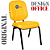 Cadeira Super Reforçada que Suporta até 200kg para Obesos e Porteiros, ideal para Escritório, Escolas e Portaria de Prédios e Condomínios - Amarelo - Imagem 3