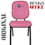 Cadeira Super Reforçada que Suporta até 200kg para Obesos e Porteiros, ideal para Escritório, Escolas e Portaria de Prédios e Condomínios - Rosa Pink - Imagem 5