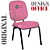 Cadeira Super Reforçada que Suporta até 200kg para Obesos e Porteiros, ideal para Escritório, Escolas e Portaria de Prédios e Condomínios - Rosa Pink - Imagem 4