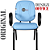 Cadeira Super Reforçada que Suporta até 200kg para Obesos e Porteiros, ideal para Escritório, Escolas e Portaria de Prédios e Condomínios - Azul Bebê - Imagem 4