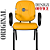 Cadeira Super Reforçada que Suporta até 200kg para Obesos e Porteiros, ideal para Escritório, Escolas e Portaria de Prédios e Condomínios - Amarelo Mostarda - Imagem 3