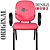 Cadeira Super Reforçada que Suporta até 200kg para Obesos e Porteiros, ideal para Escritório, Escolas e Portaria de Prédios e Condomínios - Rosa Pink - Imagem 3