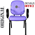 Cadeira Super Reforçada que Suporta até 200kg para Obesos e Porteiros, ideal para Escritório, Escolas e Portaria de Prédios e Condomínios - Roxo - Imagem 4