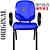 Cadeira Super Reforçada que Suporta até 200kg para Obesos e Porteiros, ideal para Escritório, Escolas e Portaria de Prédios e Condomínios - Azul Royal - Imagem 4