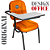 Cadeira Escolar Super Reforçada que Suporta até 200kg para Obesos, ideal para Escolas e Faculdades - Laranja - Imagem 4