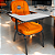 Cadeira Escolar Super Reforçada que Suporta até 200kg para Obesos, ideal para Escolas e Faculdades - Laranja - Imagem 1