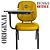 Cadeira Escolar Super Reforçada que Suporta até 200kg para Obesos, ideal para Escolas e Faculdades - Amarelo Mostarda - Imagem 4