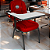Cadeira Escolar Super Reforçada que Suporta até 200kg para Obesos, ideal para Escolas e Faculdades - Vermelho - Imagem 1