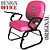 Cadeira Escolar Super Reforçada que Suporta até 300kg para Obesos, ideal para Escolas e Faculdades - Linha Fat - Rosa Pink - Imagem 3