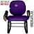 Cadeira Escolar Super Reforçada que Suporta até 300kg para Obesos, ideal para Escolas e Faculdades - Linha Fat - Roxo - Imagem 3