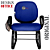 Cadeira Escolar Super Reforçada que Suporta até 300kg para Obesos, ideal para Escolas e Faculdades - Linha Fat - Azul Royal - Imagem 4