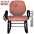 Cadeira Escolar Super Reforçada que Suporta até 300kg para Obesos, ideal para Escolas e Faculdades - Linha Fat - Vermelho Telha - Imagem 4