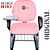 Cadeira Escolar Super Reforçada que Suporta até 300kg para Obesos, ideal para Escolas e Faculdades - Linha Fat - Rosa Claro - Imagem 3