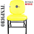 Cadeira para Obesos que Suporta até 200kg Super Reforçada, ideal para Porteiros, Portaria de Condomínios, Escolas, Faculdades e Escritórios - Amarelo - Imagem 4