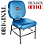 Cadeira para Obesos que Suporta até 200kg Super Reforçada, ideal para Porteiros, Portaria de Condomínios, Escolas, Faculdades e Escritórios - Azul Bebê - Imagem 4